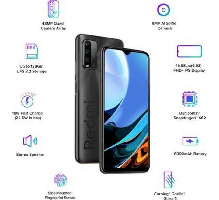 Redmi 9 Power (Mighty Black REDMI 9POWER 4+128GB Storage)